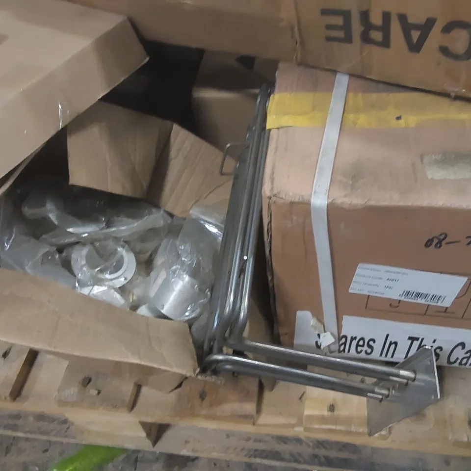 PALLET CONTAINING A LARGE QUANTITY OF ASSORTED ITEMS INCLUDING CATERING EQUIPMENT PARTS ECT