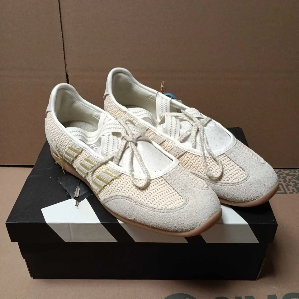 BOXED PAIR OF ADIDAS BARREDA MARY JANE TRAINERS - 6