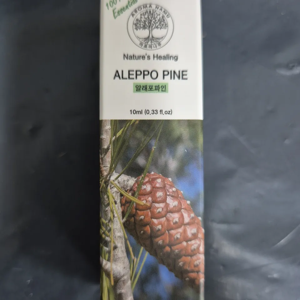 BOX OF APPROXIMATELY 50 NATURE'S HEALING ESSENTIAL OIL - ALEPPO PINE (10ML)