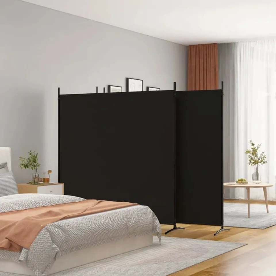 BOXED KYEN 180CM H FOLDING ROOM DIVIDER - BLACK (1 BOX)