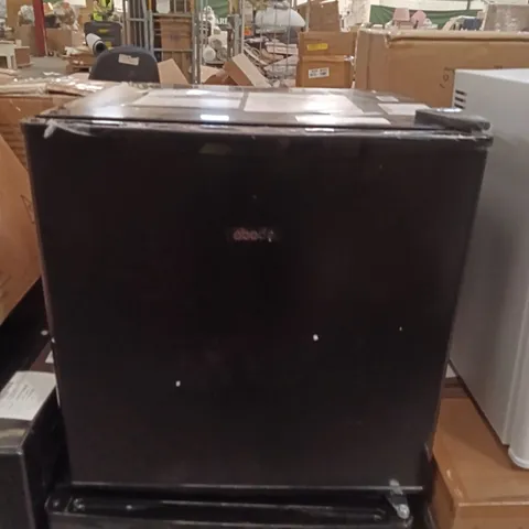 UNBOXED ABODE TABLE TOP MINI FRIDGE BLACK FREESTANDING 43 LITRE CAPACITY WITH REVERSIBLE DOOR & ICE BOX, ADJUSTABLE FEET & 1 WIRE SHELF ATTF0E1B (BLACK)