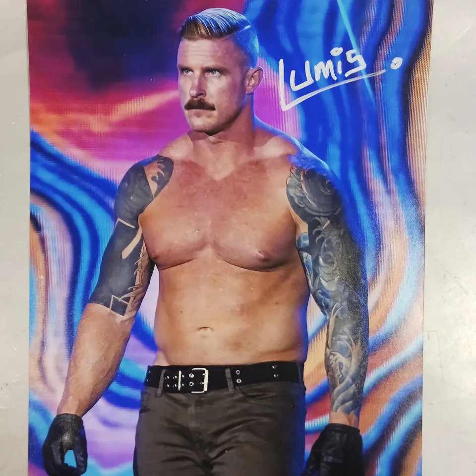 SET OF 4 SIGNED WRESTLING PHOTOGRAPHIC/ART PRINTS