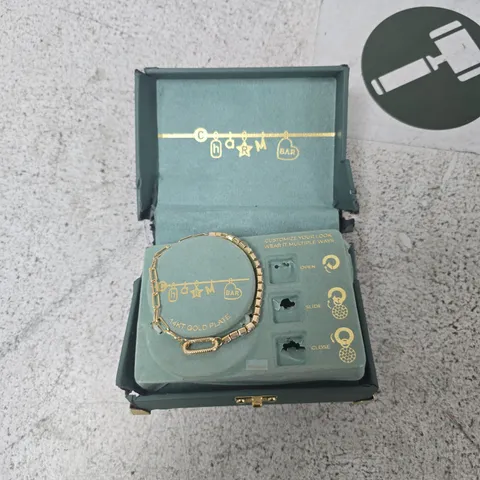 14K GOLD-PLATED BRACELET IN GREEN PRESENTATION BOX