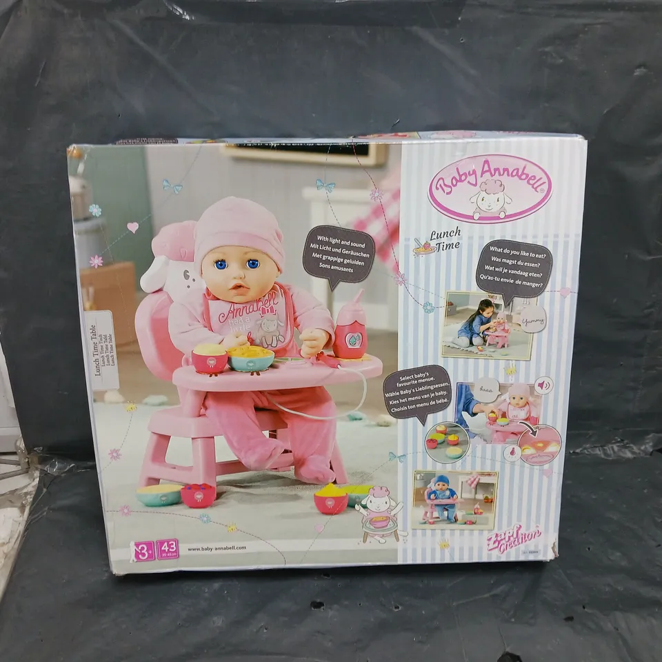 BOXED BABY ANNABELL LUNCH TIME TABLE  RRP £42.99