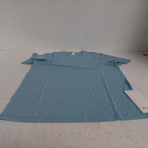 LULULEMON JERSEY TRAINING SHORT SLEEVE TOP β LIGHT BLUE, WOMEN'S UK 10 (US 6)
