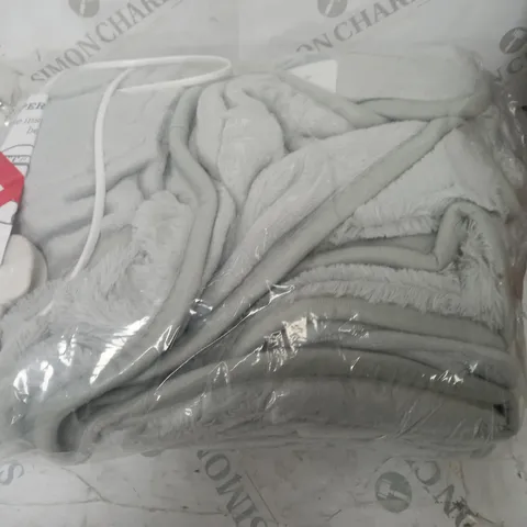 COZEE HOME HEATED BLANKET IN LIGHT GREY