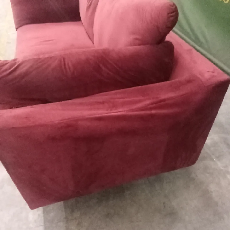QUALITY DESIGNER SOLACE+CO ORSON SOFA - BURGUNDY VELVET