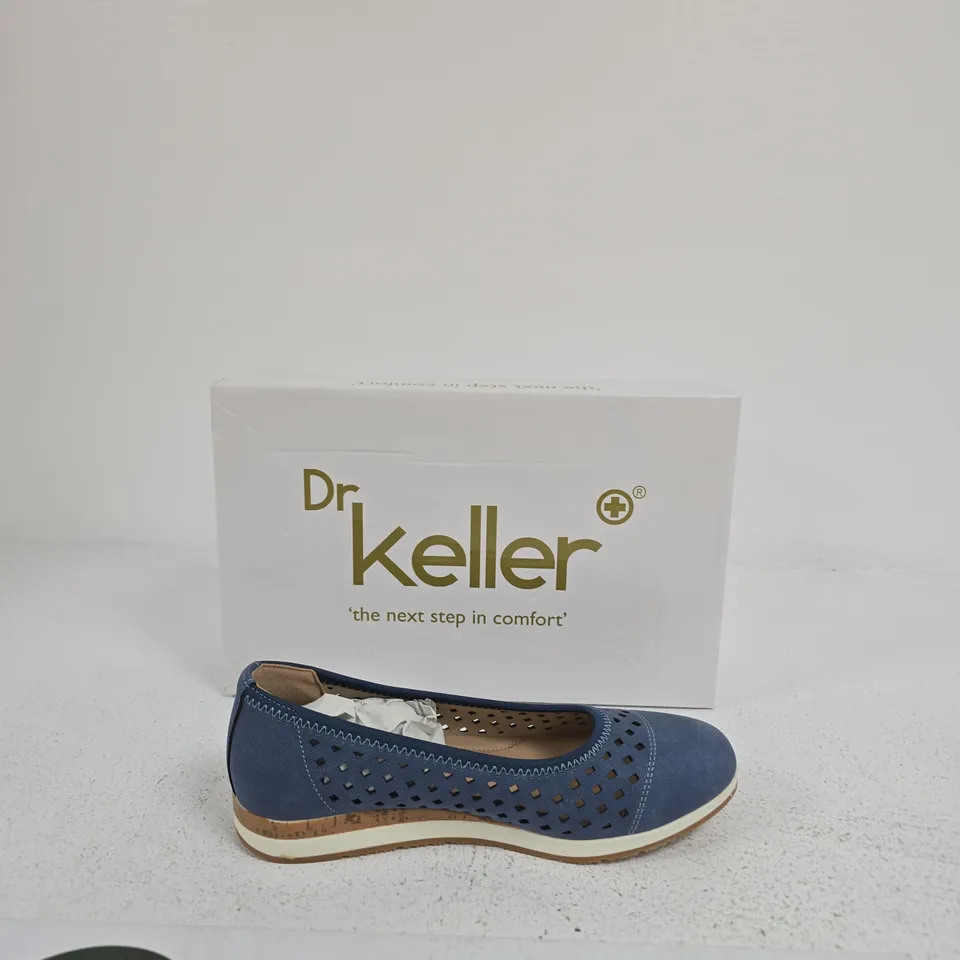 DR KELLER JILLY B1710 BLUE WOMEN'S SHOES, UK 4