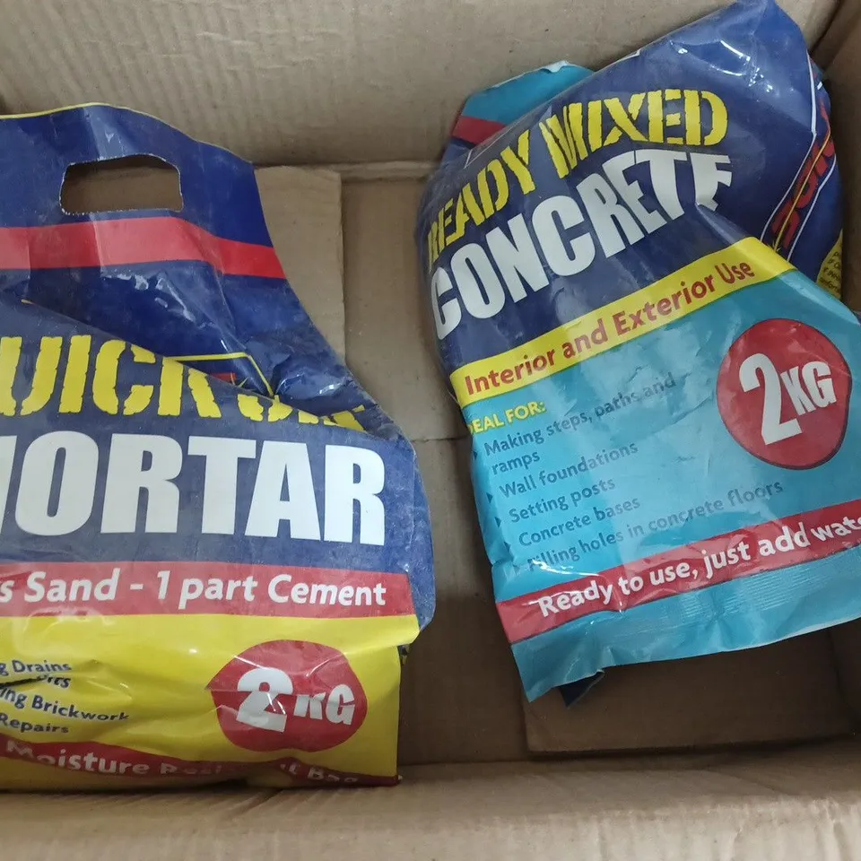 BOX OF 4 RAPIDE QUICK SET MORTAR & READY MIX CONCRETE 