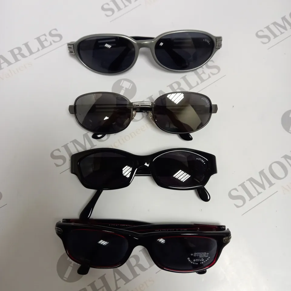 APPROXIMATELY 10 ASSORTED DE RIGO STING SUNGLASSES TO INCLUDE MODELS 6042, 4216, 6102, 6137ETC.