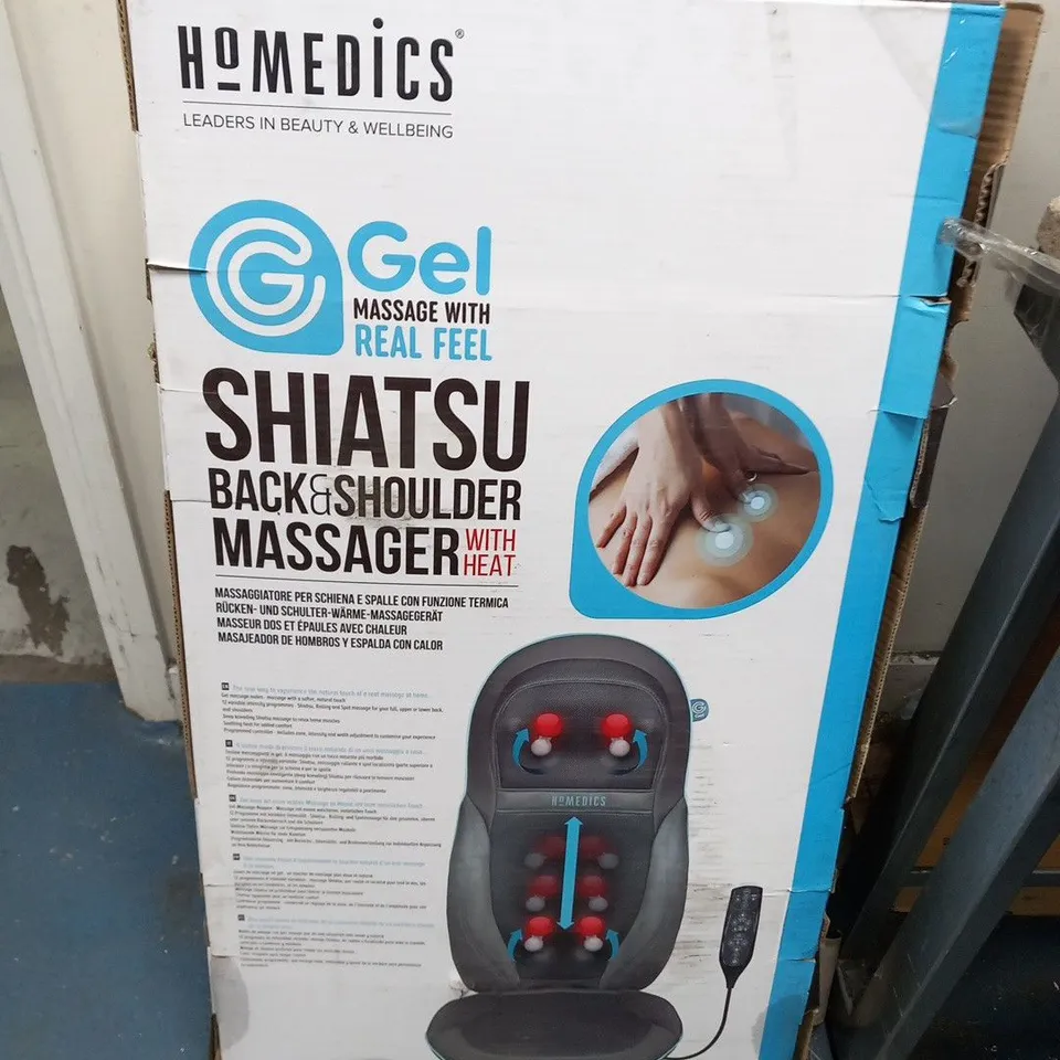 BOXED HOMEDICS SHIATSU BACK AND SHOULDER MASSAGER WITH HEAT SGM-160H-EU