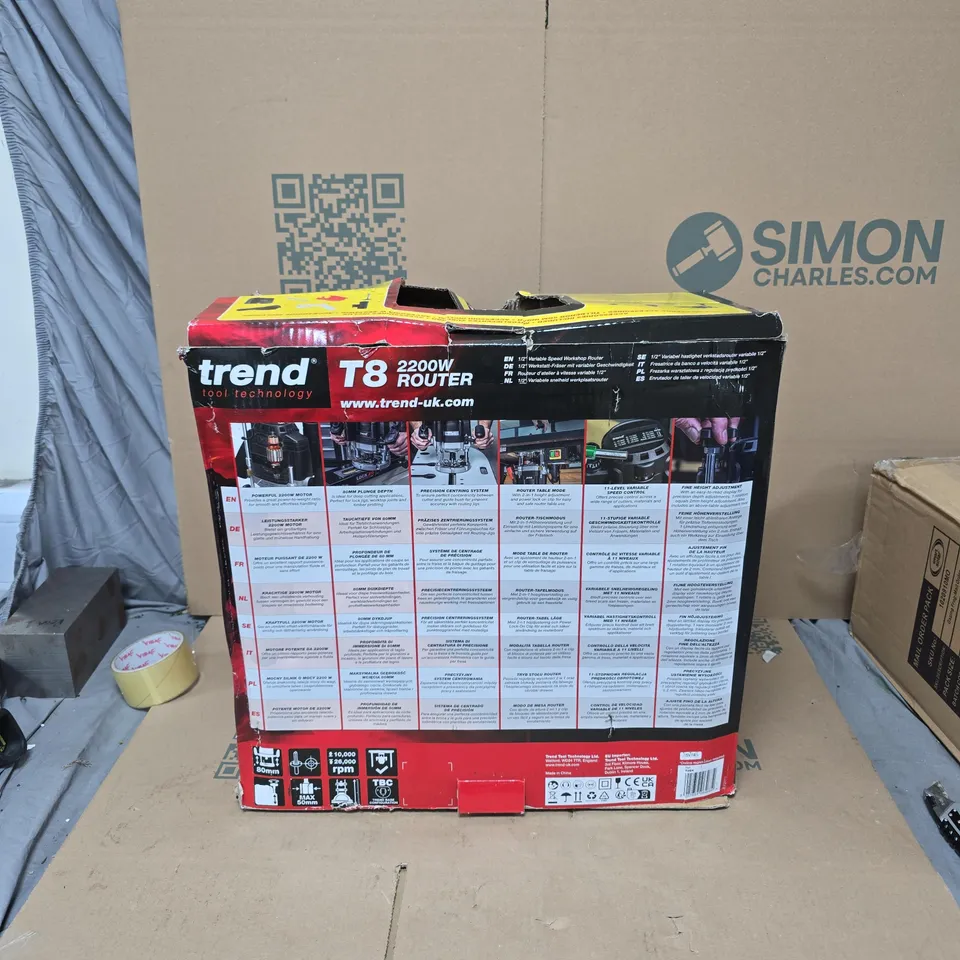 TREND T8 2200W ROUTER – 240V, BOXED