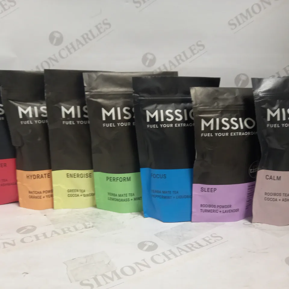 LOT OF 7 PACKS OF MISSION TEA BAGS (190 SACHETS TOTAL)