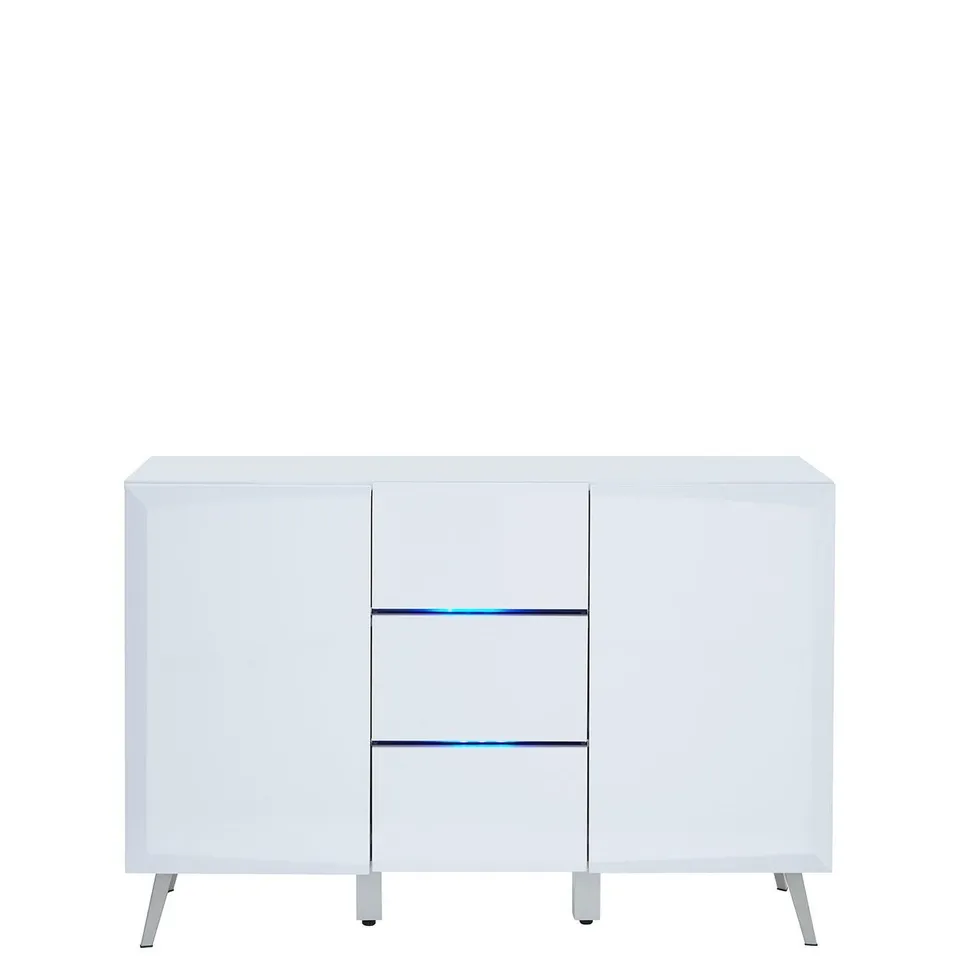 BOXED GRADE 1 XANDER LARGE HIGH GLOSS SIDEBOARD WHITE RRP £189