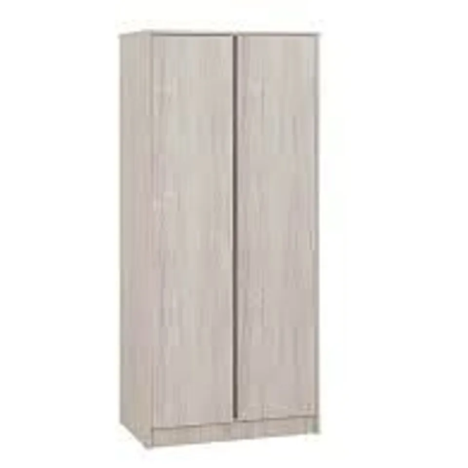 BOXED MALVERN 2 DOOR WARDROBE - URBAN SNOW (2 BOXES)