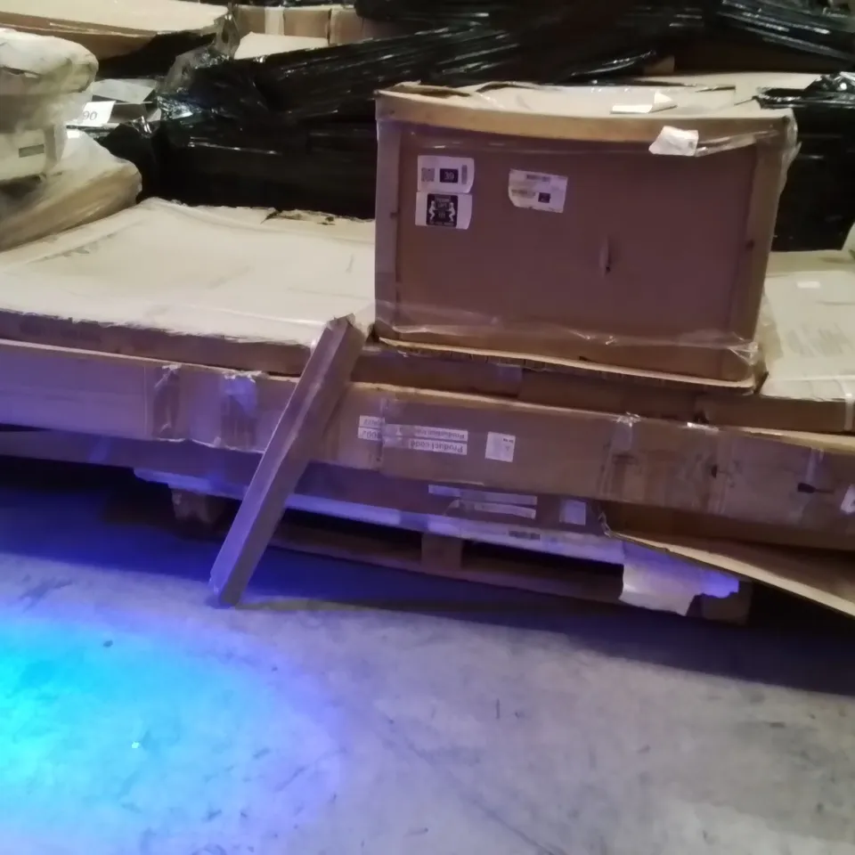 PALLET OF ASSORTED FLATPACKED PRODUCTS TO INCLUDE;WET ROOM SCREEN