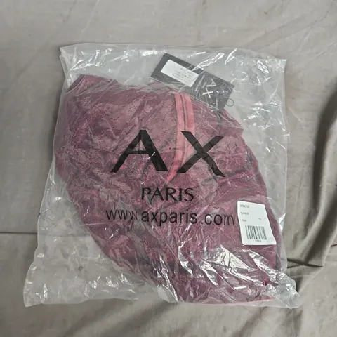 BAGGED AX PARIS LACE MIDI DRESS – PLUM – UK 12