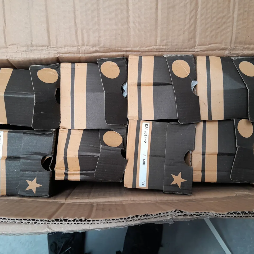 BOX OF APPROX 24 ASSORTED UNBRANDED BLACK TRAINING SIZES