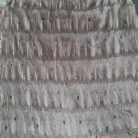 GHOSPELL SKIRT IN BEIGE W. MULTICOLOUR BEADS AND TASSELS SIZE MEDIUM
