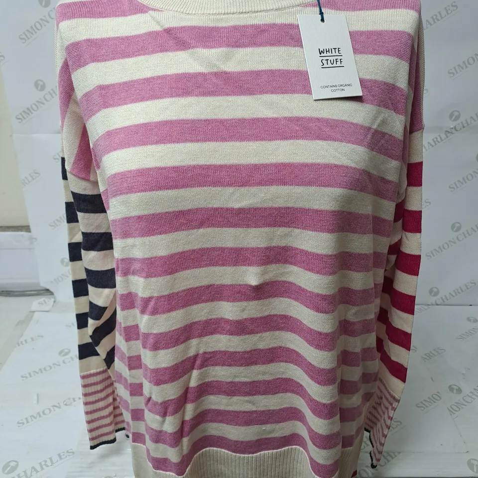 WHITE STUFF OLIVE JUMPER IN PINK - UK 16