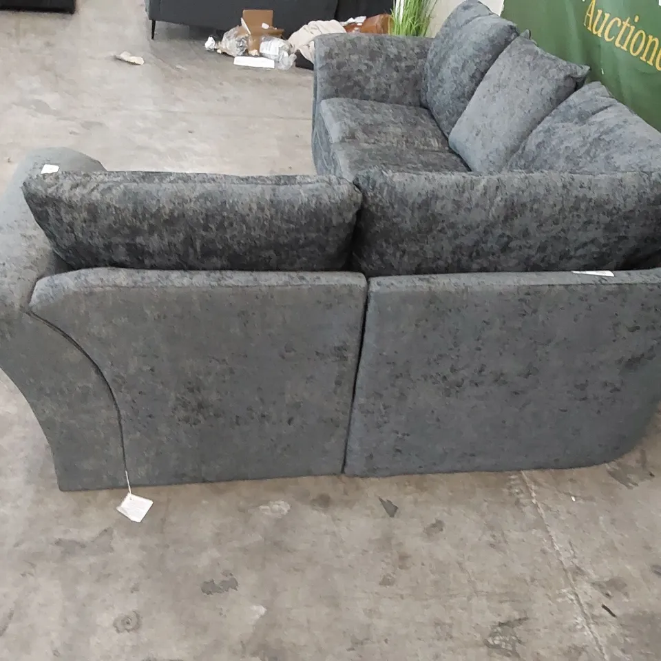 DESIGNER ARIEL FABRIC UPHOLSTERED CORNER SOFA 