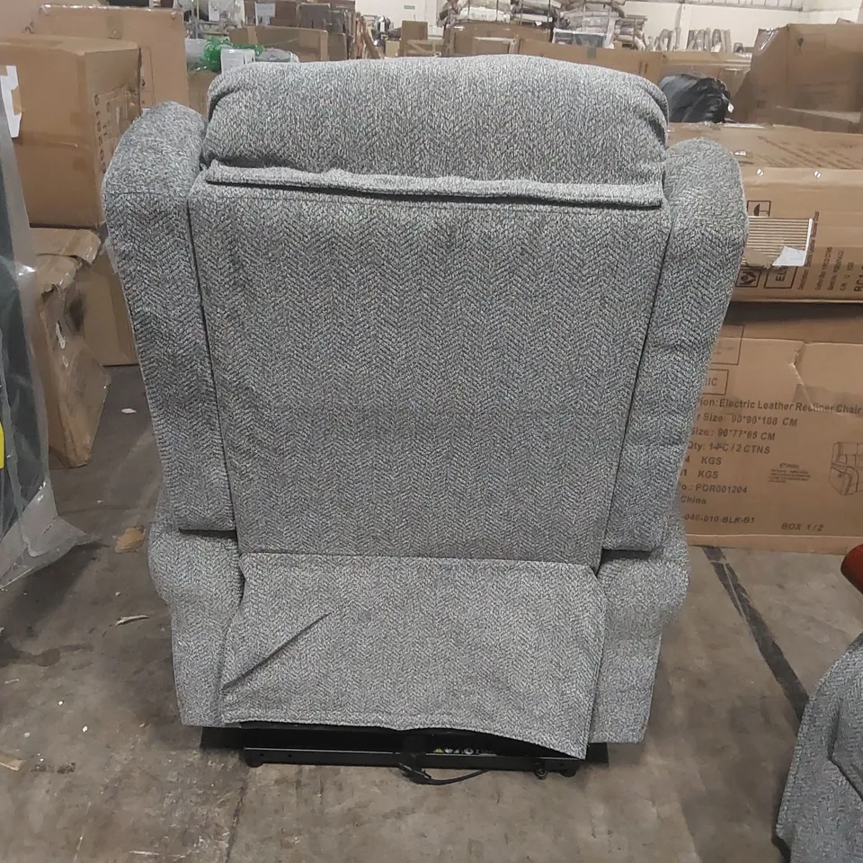 QUALITY DESIGNER FABRIC UPHOLSTERED ELECTRIC RECLINER ARMCHAIR