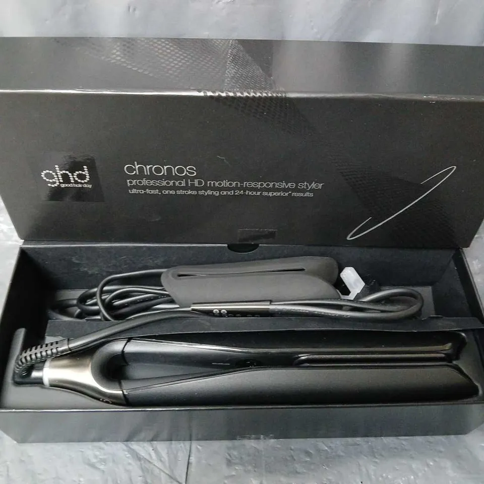 BOXED GHD CHRONOS PROFESSIONAL HD MOTION RESPONSIVE STYLER 