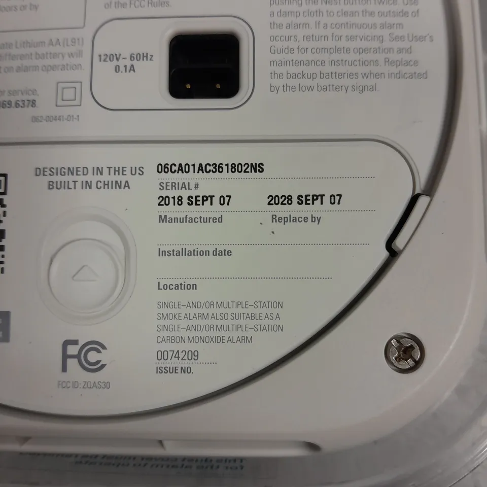 BOXED NEST PROTECT SMOKE & CARBON MONOXIDE ALARM 