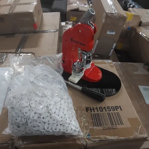 BOXED COSTWAY BUTTON MAKER MACHINE