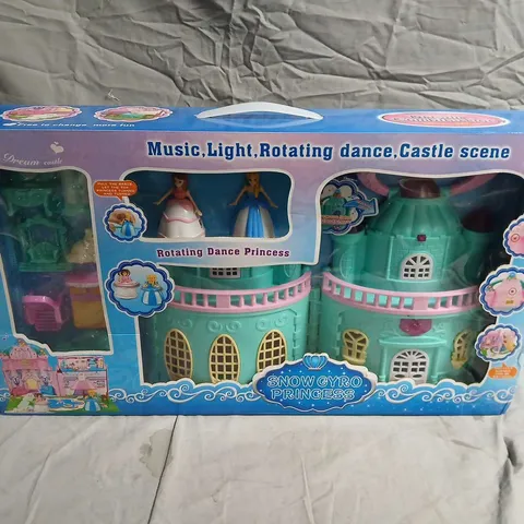 SNOW GYRO PRINCESS MUSIC, LIGHT & ROTATING CASTLE TOY SET (3+)