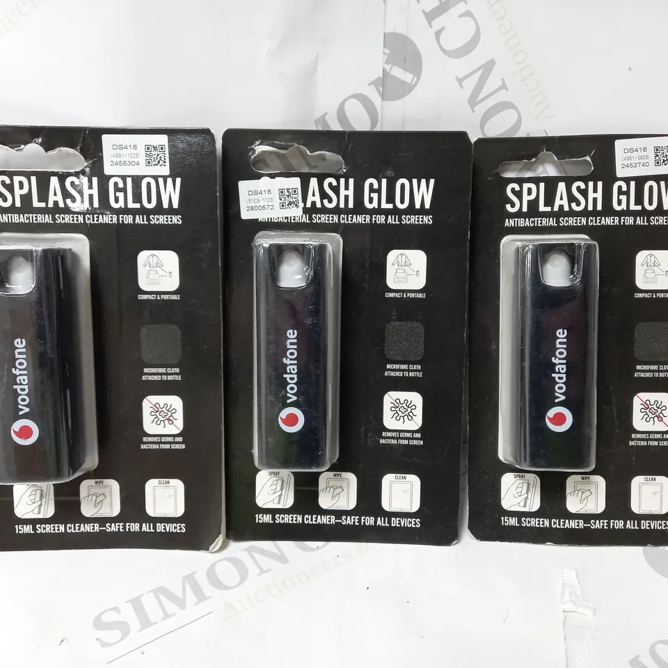 BOX OF APPROX 15 VODAFONE SPLASH GLOW SCREEN CLEANER 