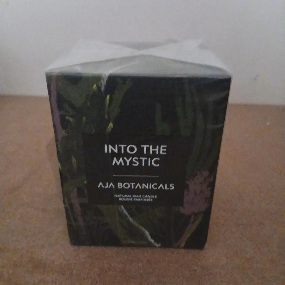BOXED INTO THE MYSTIC AJA BOTANICALS NATURAL WAX CANDLE 250G