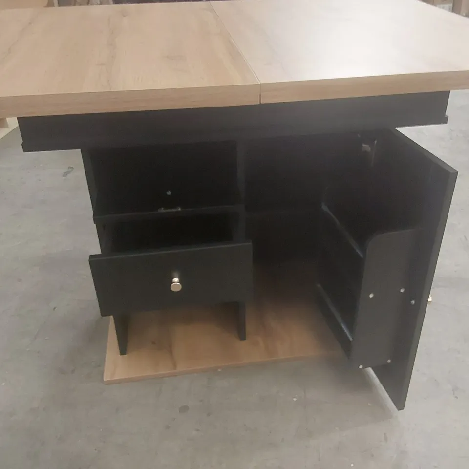 GERMAN-ENGINEERED EXTENDABLE DINING TABLE - DUAL-LEAF DESIGN WITH HIDDEN STORAGE