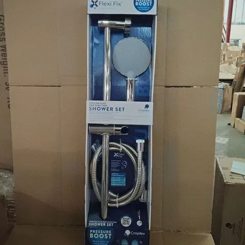 AS NEW CROYDEX PRECISION PLUS SHOWER SET WITH PRESSURE BOOST
