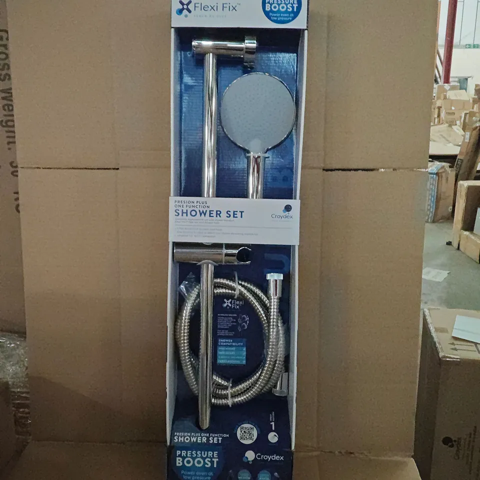 AS NEW CROYDEX PRECISION PLUS SHOWER SET WITH PRESSURE BOOST