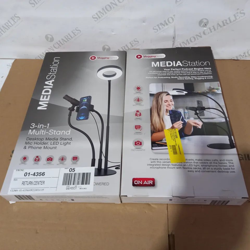 LOT OF 2 ASSORTED VLOGGING SERIES MEDIA STATIONS