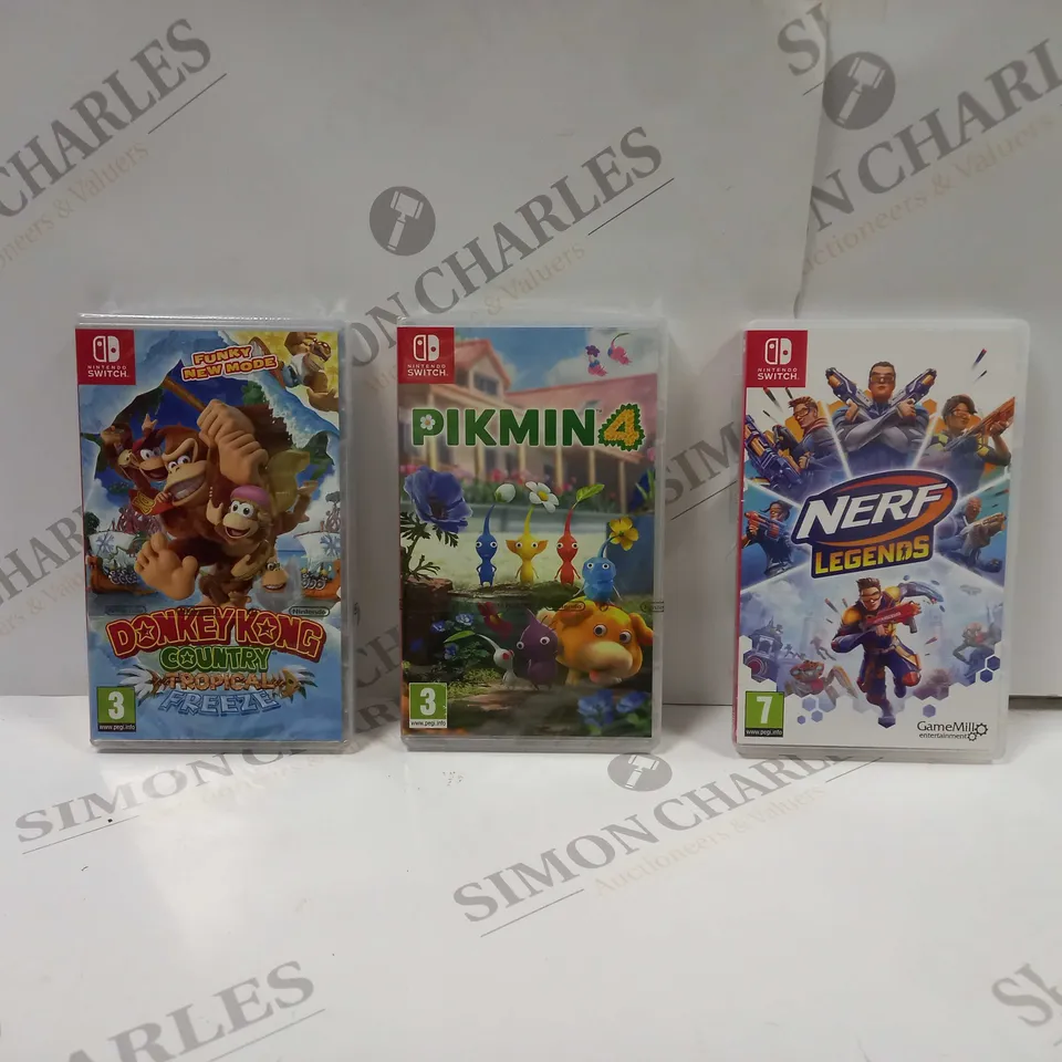3 X ASSORTED VIDEO GAMES FOR THE NINTENDO SWITCH