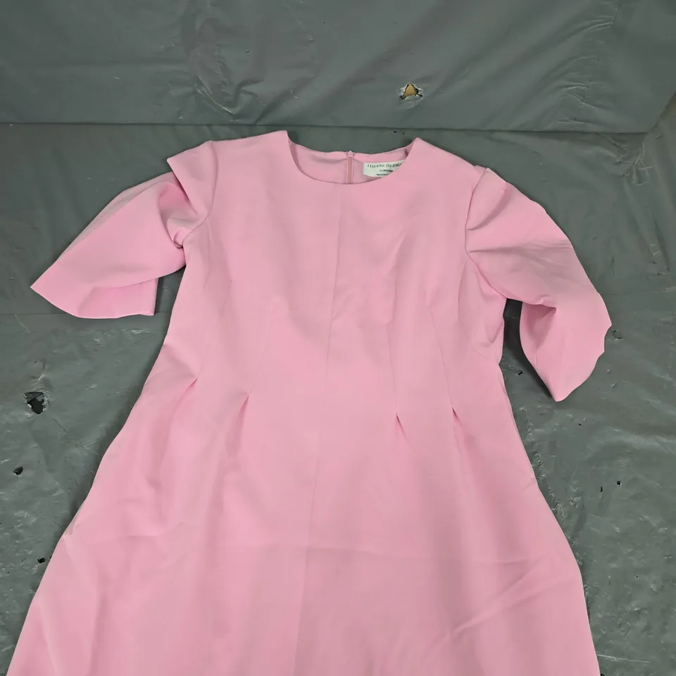 HELENE BERMAN EDGE TO EDGE DRESS IN PINK - 10