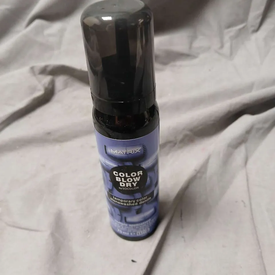 MATRIX COLOR BLOW DRY BY SOCOLOR – TEMPORARY COLOR SPRAY, STONEWASHED DENIM (PACK OF 24)