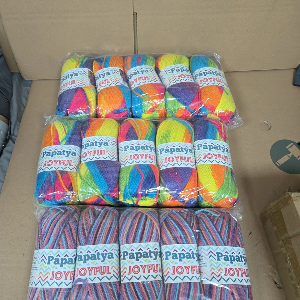 LOT OF 3 PACKS OF PAPATYA JOYFUL KNITTING YARN