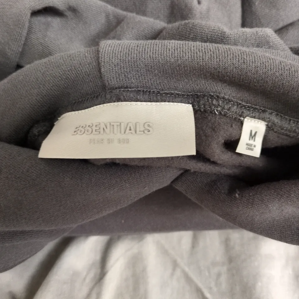 ESSENTIALS HOODIE – BLACK, SIZE M 