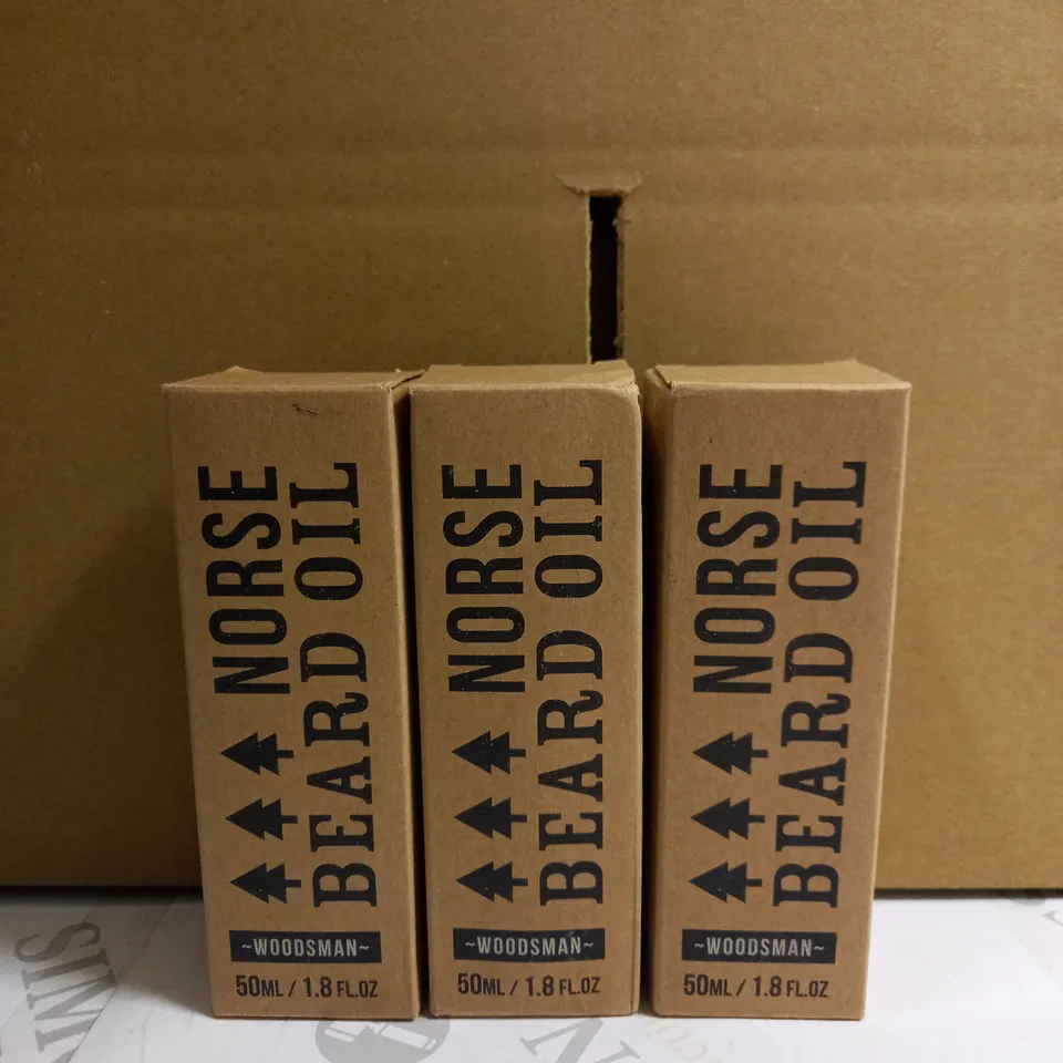 LOT OF 3 NORSE BEARD OILS - WOODSMAN