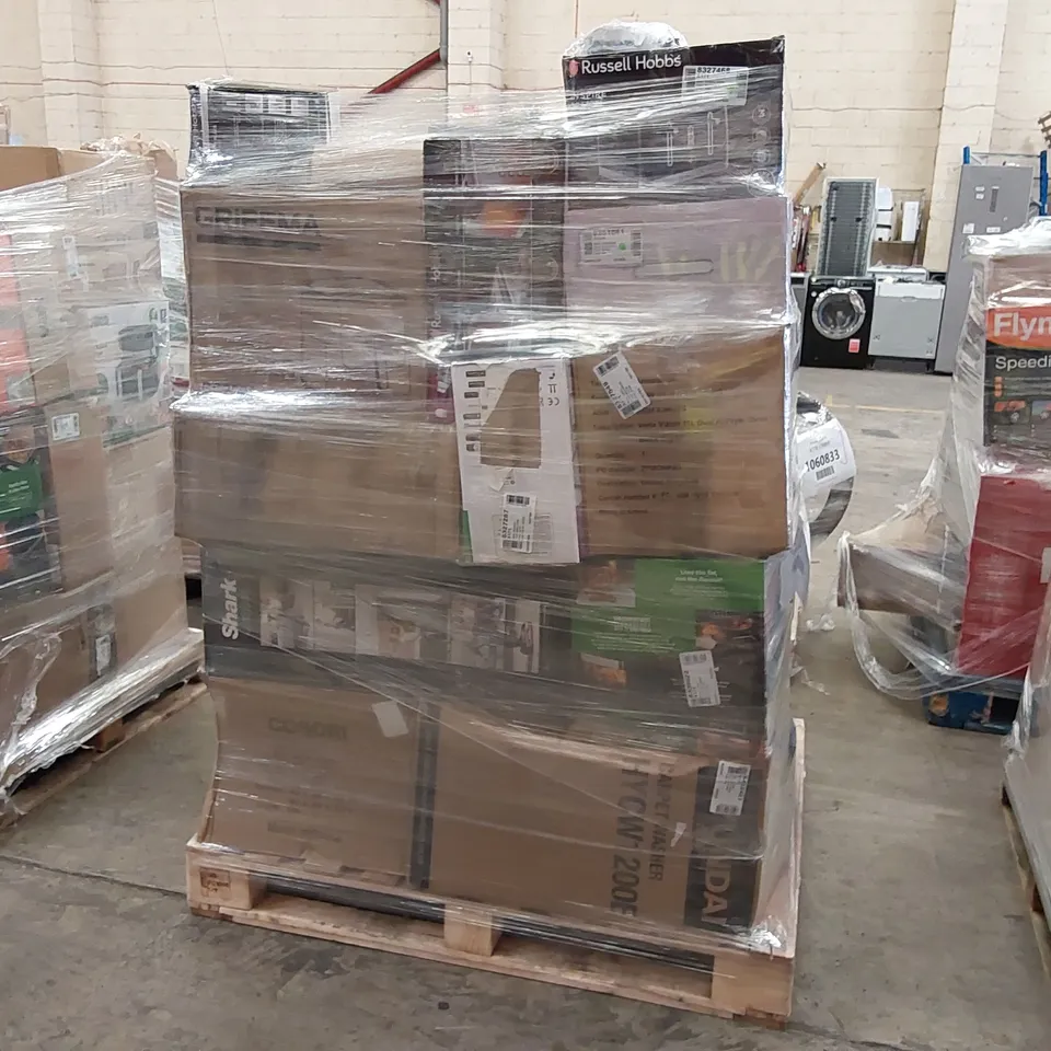 PALLET OF APPROXIMATELY 50 UNPROCESSED RAW RETURN HOUSEHOLD AND ELECTRICAL GOODS TO INCLUDE;