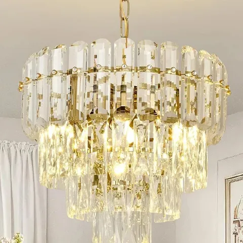 BOXED KIIKOOPRO CRYSTAL CHANDELIER ROUND LUXURY PENDANT LIGHT