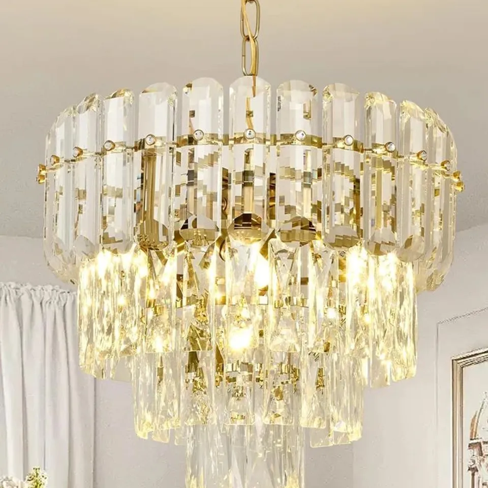 BOXED KIIKOOPRO CRYSTAL CHANDELIER ROUND LUXURY PENDANT LIGHT
