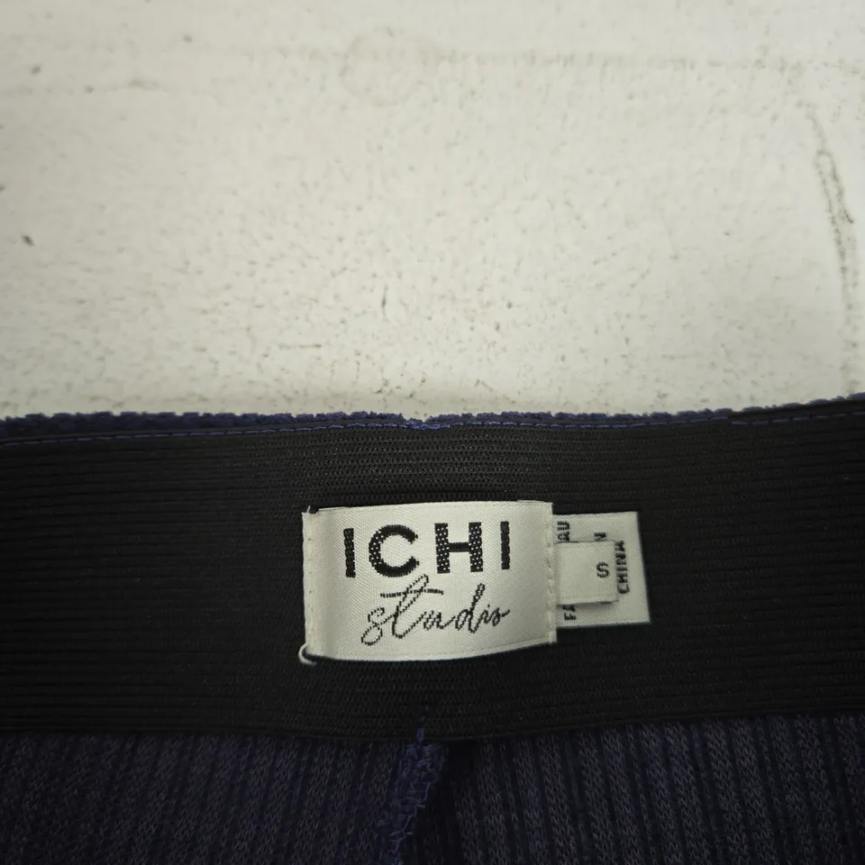ICHI ESTD CORDUROY TROUSERS – WOMEN’S DARK BLUE, SIZE SMALL