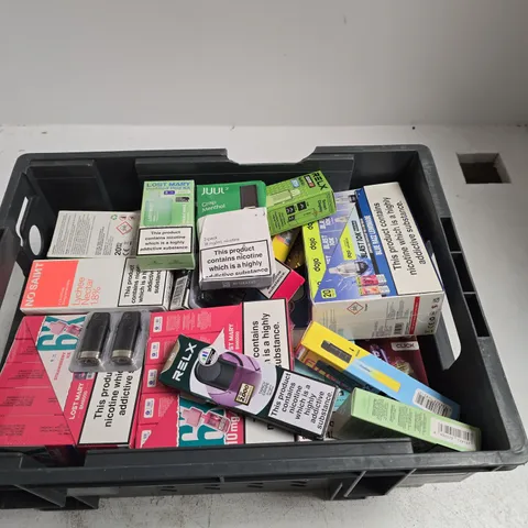 APPROXIMATELY 20 ASSORTED E-CIGARETTE PRODUCTS TO INCLUDE BRANDS SUCH AS RELX, LOST MARY, DOJO, ETC - COLLECTION ONLY