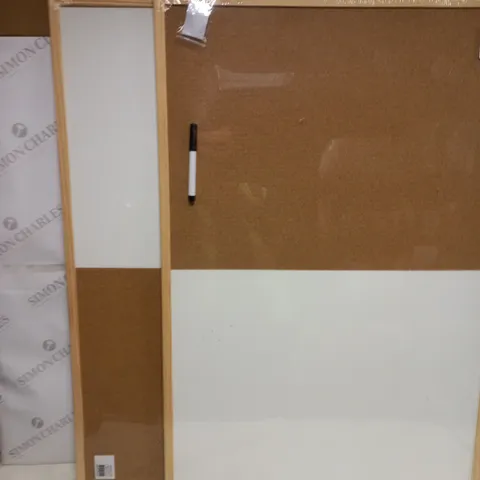 LOT OF 2 CORK & WHITE BOARDS - 60X90CM