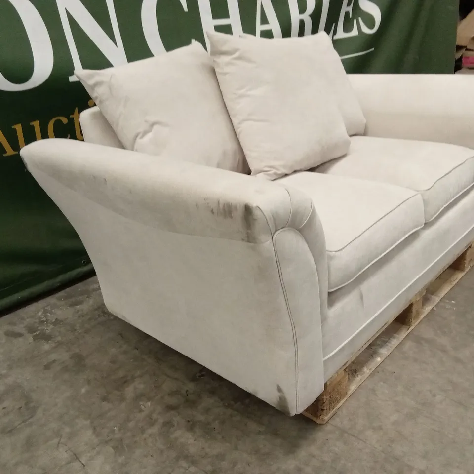 DURY FABRIC 2 SEATER SCATTER BACK SOFA - NATURAL RRP £479