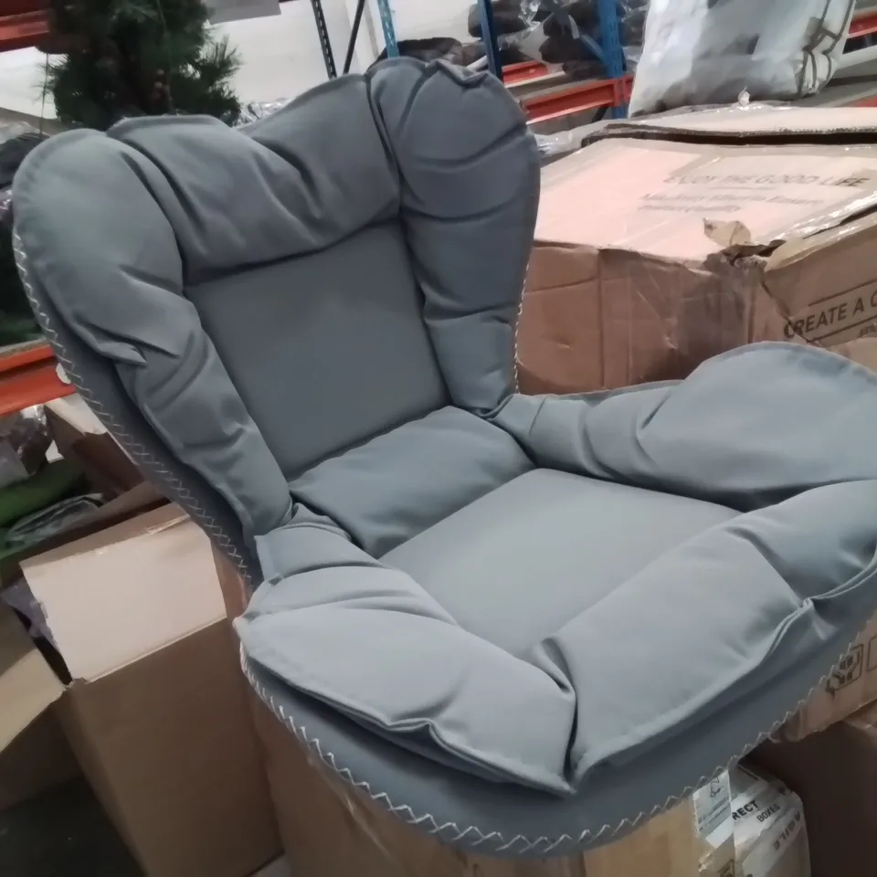 BOXED DOVE GREY FABRIC UPHOLSTERED BARSTOOLS